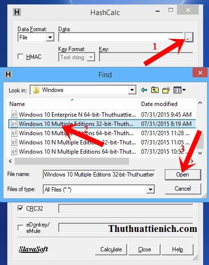 Tải HashCalc – Phần mềm kiểm tra mã MD5, SHA1