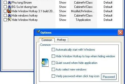 Tải Hide Windows Hotkey – Phần mềm ẩn chương trình đang chạy