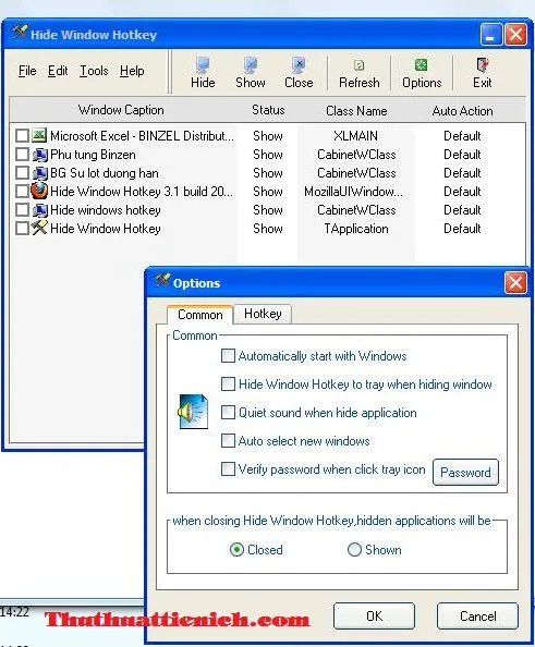 Tải Hide Windows Hotkey – Phần mềm ẩn chương trình đang chạy