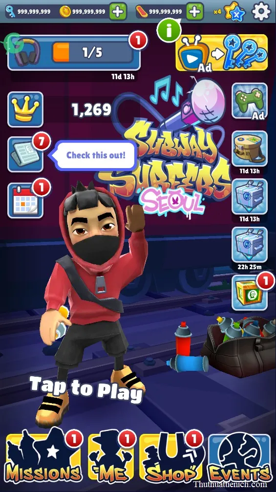 Tải Mod Subway Surfers Apk v3.20.0 [Hack Full tiền][Full mọi thứ]