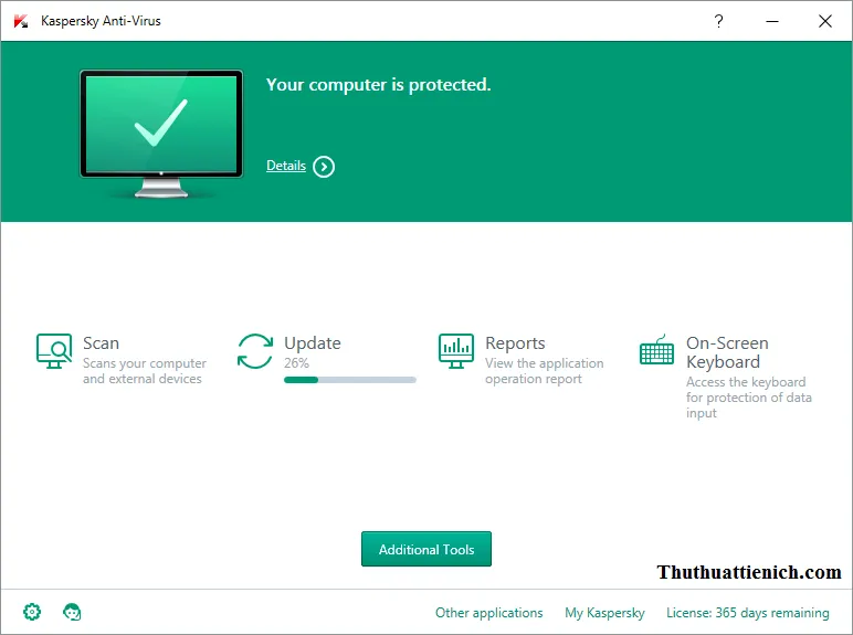 Tải phần mềm diệt virus Kaspersky Anti-Virus 2020 tiếng Việt