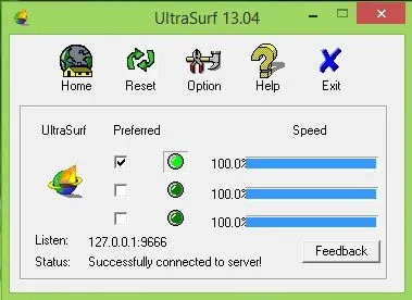 Tải Ultrasurf – Phần mềm vào Facebook không lo bị chặn
