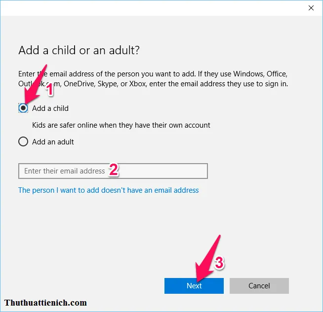 Tạo và thiết lập tài khoản dành riêng cho trẻ em trên Windows 10