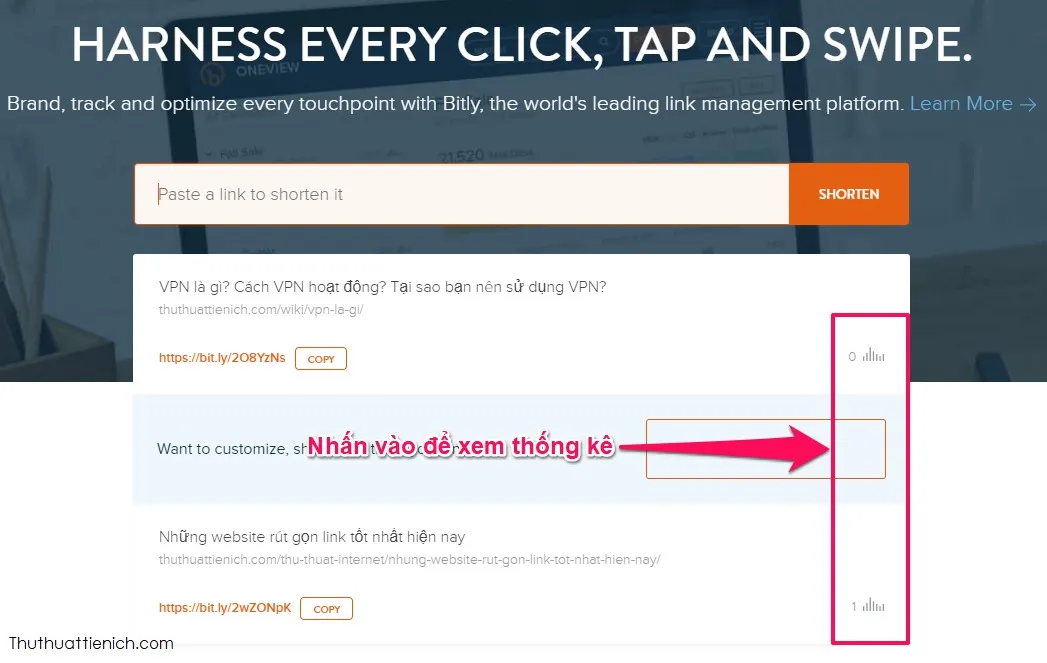 TOP 5 trang web rút gọn link miễn phí nhanh, đẹp, có thống kê lượt nhấp chuột