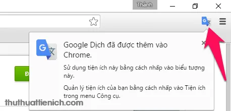 Trang bị Google dịch cho trình duyệt web, dịch nhanh hơn