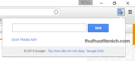 Trang bị Google dịch cho trình duyệt web, dịch nhanh hơn