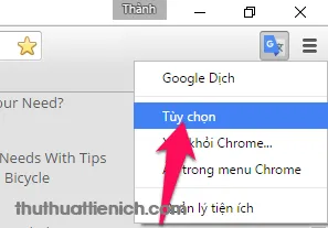 Trang bị Google dịch cho trình duyệt web, dịch nhanh hơn