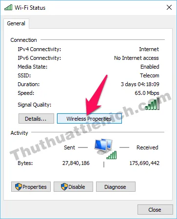 Xem nhanh mật khẩu WiFi đã kết nối trên Windows 10