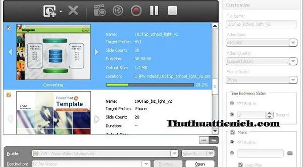 Xilisoft PowerPoint to Video Converter – Phần mềm chuyển File PPTs sang Video